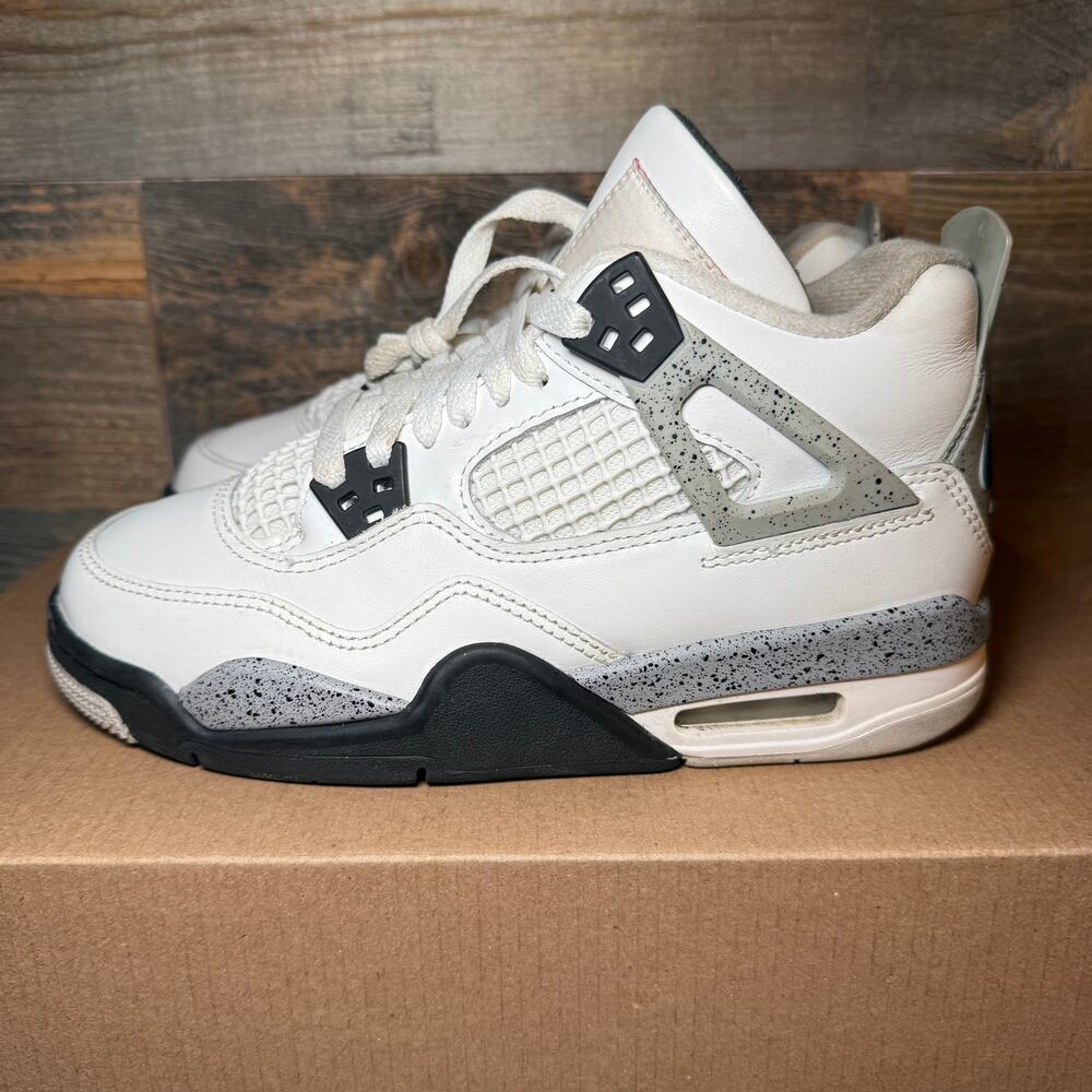 Jordan 4 White Cement Youth Size 4 Sneakers